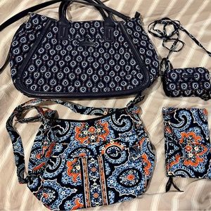 Vera Bradley retired pattern tote, crossbody, jewelry pouch,  crossbody wallet